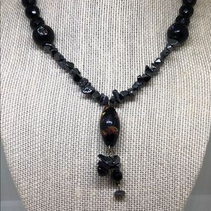 Black Beads Necklace